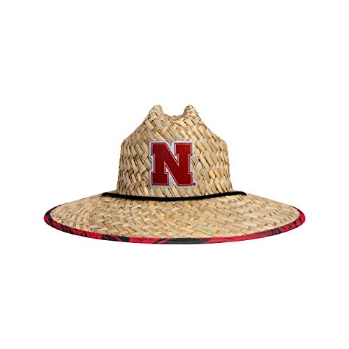 Image of FOCO Men's NCAA College Team Logo Floral Straw Sun Hat