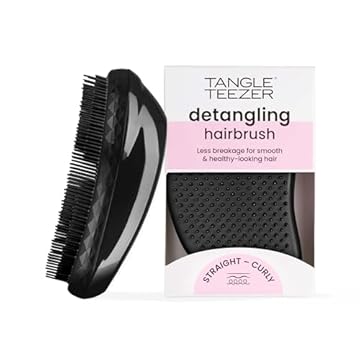 Tangle Teezer Original Detangling Hairbrush - Spazzola districante per capelli bagnati e asciutti a doppie setole per rimuovere nodi e riduce la rottura dei capelli - Pantera Nera