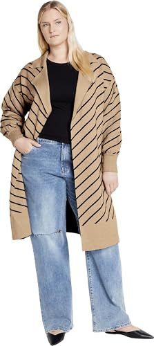 City Chic Women's Stripe Ivy Cardigan