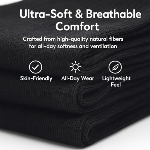 Odor-Resistant & Breathable Socks – Moisture-Wicking Comfort for All-Day Wear, Work, Travel & More，3 Pairs3