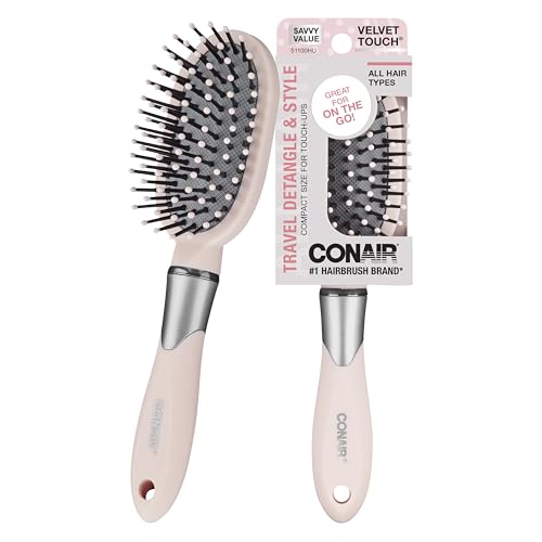 Conair Velvet Touch oval cushion hair brush -...