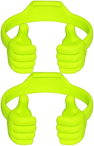 Thumbs Up Lazy Phone Stand, 2Pcs Universal Flexible Multi-Angle Cute Desk Phone Holder Fun Lazy Thumb Stand Compatible with Tablet Android Smart Cellphone Travel Purple