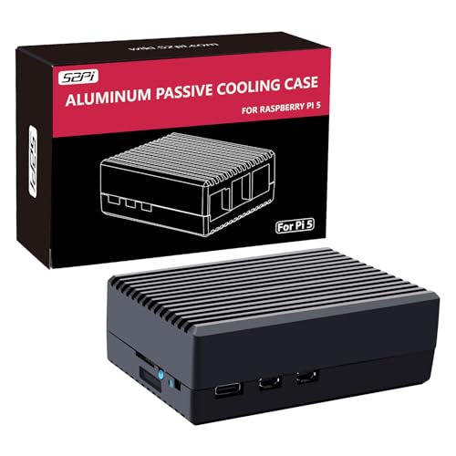 GeeekPi �A���~�j�E���P�[�X Raspberry Pi 5 Pi 5�p �p�b�V�u��p�P�[�X ��p�R�����ƃT�[�}���p�b�h�t�� Raspberry Pi 5�p