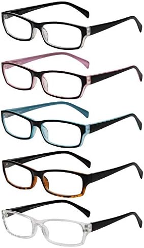 Yogo Vision Reading Glasses 5 Pairs Fashion Ladies Quality Designed Spring Hinge Readers for Women