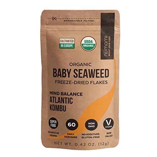 Organic Kombu Kelp Flakes - Young Baby Seaweed Grown in North Atlantic, Premium