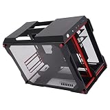 Obudowa Komputera PC M-ATX, w Pełni Przezroczysta PółOtwarta, Otwarta Obudowa Płyty Głównej z Rozpraszaniem Ciepła dla Komputera z Płytą Główną M-ATX (Czarny)