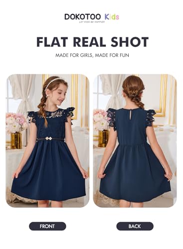 Girls Dresses Tween Summer Formal Lace Sleeveless Wedding Flower Girl Dress Size 6-15 Years Old - Image 6