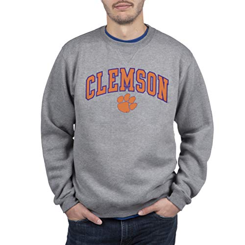 Top of the World Clemson Tigers Men s Crewneck Charcoal Gray Sweatshirt, XX-Large