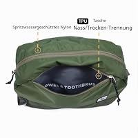 KalgoTeal Reise-Kulturbeutel 5L, kompakter Waschbeutel mit wasserdichtem TPU-Feucht-/Trockentrennfach – Ansicht 5