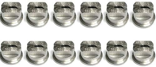 TeeJet XR Extended Range Stainless Steel Spray Nozzle XR11010SS - 110° - 1.0 GPM (Pack of 12)