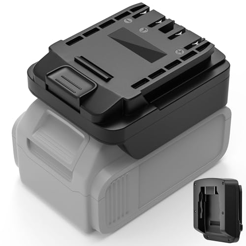 Dinftin Battery Adapter Compatible with for Dewalt 20V Battery to Fit for Hyper Tough 20V Lithium-ion Cordless Tools Power Tool Adapter Fits DCB200 DCB203 DCB204 DCB206 (Battery Not Included)