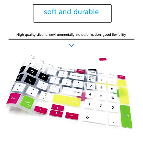 Mubuy Keyboard Cover Fit Dell Inspiron 15 3000 5000 Series/New Inspiron 17 3000 Series/Insprion 17 7786 /Dell G3 15 17 Series/New Dell G5 15 Series/Dell G7 15 17 Series-Candy Black #TOP2