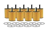 Set of 9 Engine Motor Oil Filters For Audi Volkswagen A3 Quattro Beetle CC Eos EuroVan Golf Jetta
