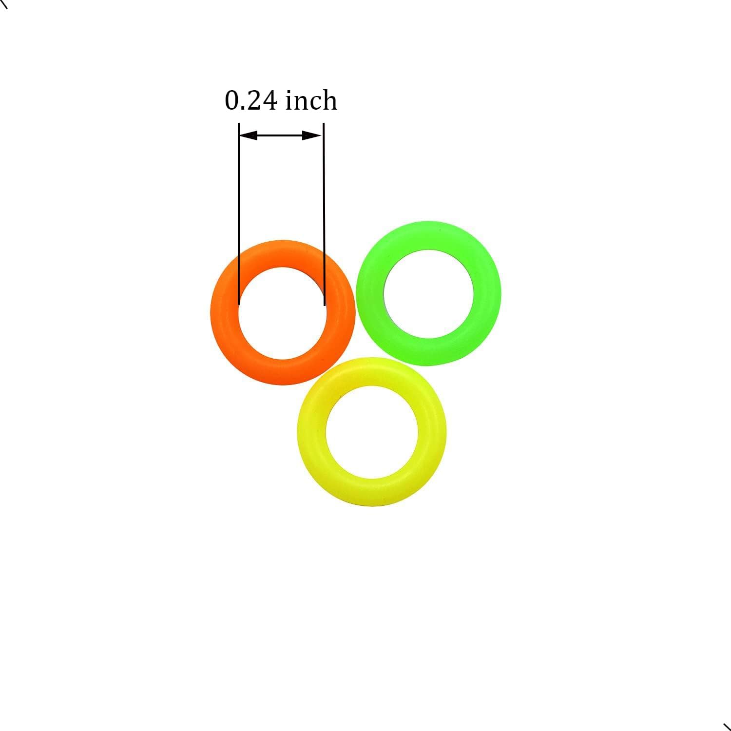 ZXUEZHENG 150 Pack Elasticity Silicone Soft Stitch Ring Markers for Knitting Crochet Etc, (Small Size for Needle Sizes 0-8, Orange, Yellow, Green)