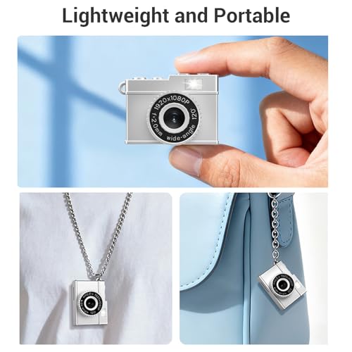 Micro caméscope 1080P haute définition avec objectif 120 degrés et écran LCD intégré