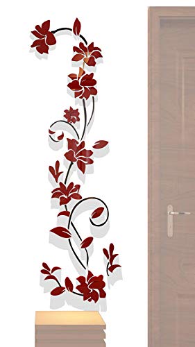 3D Rattan Flower Wall Murals For Living Room Bedroom Sofa Backdrop Tv Wall Background, Originality Stickers Gift, Wall Decor Decal Sticker (55(H) X 17(W) Inches) #TOP17