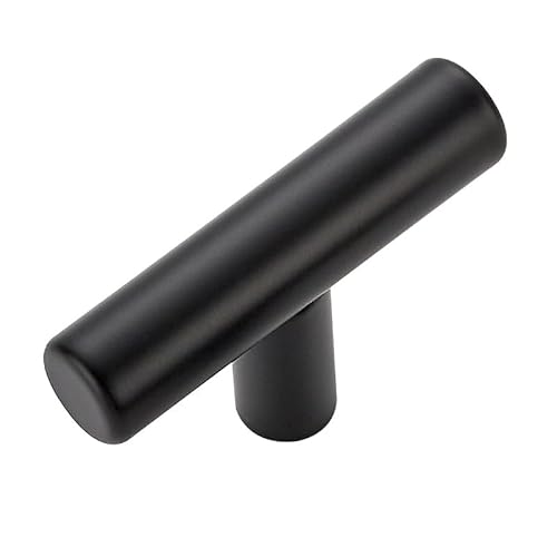 Ravinte Decor 1 Pack Black Cabinet Knobs, 2in Length T Bar Drawer Pulls