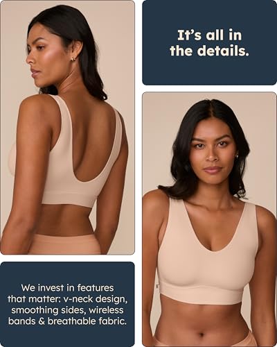 Bliss Bralette - Ultra-Soft and Lightweight V-Neck Bralette - Wireless Bras for Women4