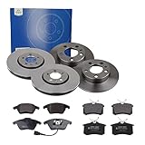 ATE Bremsen-Set 2 Bremsscheiben PowerDisc + Bremsbeläge Einbau Vorne Hinten Bremsscheiben-Set Scheibenbremsen passend für Skoda Fabia 2 542 545 VW Polo