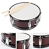 Dpofirs Durable 14x5.5in Snare Drum Wine Red Finish with Six Lug Stability, Metal Shell Snare Drum for Drummers, Maple Wood Set for Music Enthusiasts #1