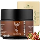 Vigorous® Harzsalbe gegen große Poren - porenverfeinernde creme - Dank Harzsalbe aktiv Mitesser entfernen & Poren verkleinern -mit Aktivharzsalbe Poren verfeinern Gesicht - Made in Germany - 100ml