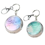 2 Pcs Cendriers De Poche Anti Odeur Avec Porte-clés,facile À Nettoyer