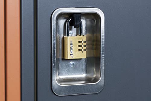 Brinks - 40Mm Solid Brass 3-Dial Resettable Padlock - Chrome Plated With Hardened Steel Shackle #TOP1