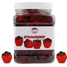 American Best Food 3D Fruit Gummy Candy in Jar, 1.5 Pound Strawberry