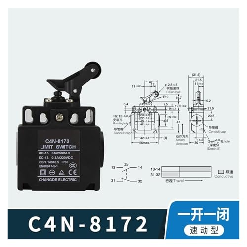 C4N-8 interrupteur fin de course vertical anti surcourse de sécurité C4N-8116N