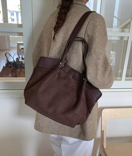 Slouchy Suede Hobo Bags Crossbody Trendy Shoulder Bag Corduroy Top-handle College Tote Handbag Casual Underarm Bag 20252