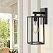 MAXvolador Outdoor Wall Sconce, Exterior Waterproof Wall Lantern Light Fixtures, Black Porch Lights with Toughened Glass Shade, Anti-Rust E26 Socket Front Door Mount Lighting, 2 Pack