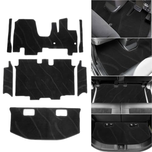 【ウェーブ柄デザイン】ホンダ 新型 N-BOX JF5 JF6 フロアマット+セカンド+ラゲッジ+サイドステップ カーゴマット NBOX カーマット 2023年10月〜現行 新型エヌボック ラゲッジトレイ 新型N-BOX custom Nボックス カスタム