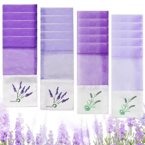 YAYNO 20 Piezas Saquitos de Lavanda Bolsitas Lavanda Perfumadas Bolsas de Lavanda Bolsitas para Armario, Ropa, Ambientador, Protección Antipolillas, Fragancia Relajante
