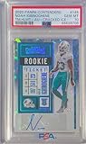 Noah Igbinoghene 2020 Contenders Cracked Ice Auto Rc #d 18/22 Psa 10 Gem Pop 1/1 - Football Cards