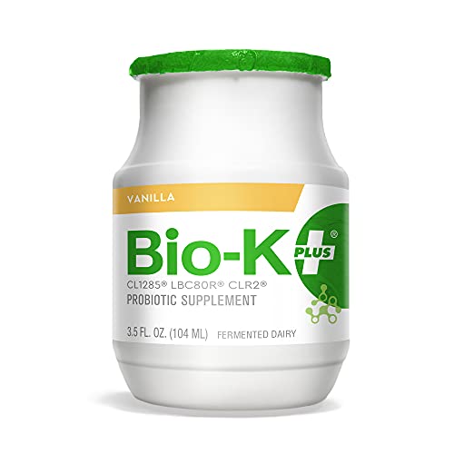 Bio-K + Drinkable Probiotics for Women & Men - Vanilla, 50 Billion Live and Active Bacteria, Contributes to Gut Health and Support Digestive Tract - Gluten-Free, Shipped Cold (6) Bottles, 3.5 fl. Oz