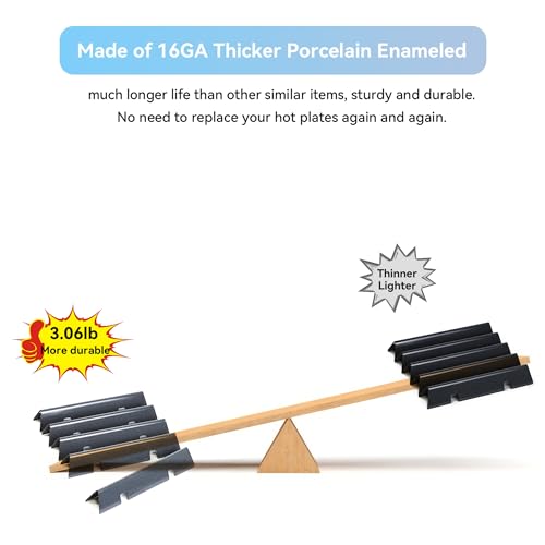 Flavorizer Bars for Weber Spirit 2 Grill Parts: Set of 5 Porcelain-enameled 15.3" Flavorizer Bar for Weber GS4 Spirit II 300, Spirit E310, S310 320 Spirit 300 Series Grills with Front Mount Control by FORYEYC - Image 3