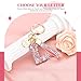 Initial Letter Keychain for Women Girls, Bling cute KeyChain for Car Key Accessories Lanyard and Backpack Bag，Perfect Gift (Pink-L)