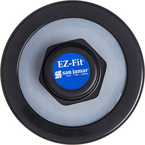 San Jamar Euro Ez-Fit in Counter Cup Dispenser Fits 6 - 24 Oz Cups with Interchangeable Gaskets for Restaurants, Dining Halls, and Fast Food, Plastic, 18 Inches, Black