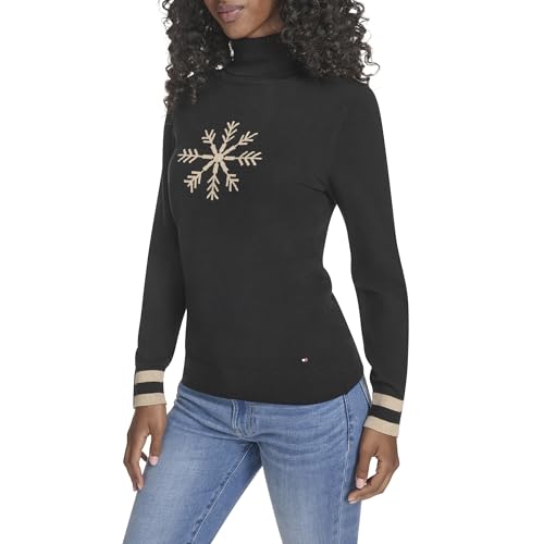 Tommy Hilfiger Women's Long Sleeve Cotton Turtleneck Light Weight Sweater3