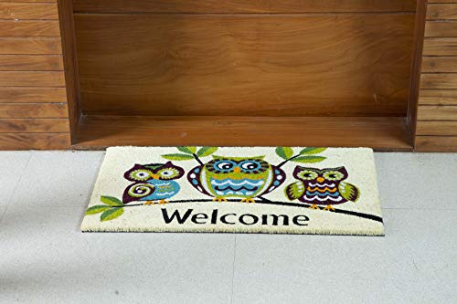 Irongate Welcome Door Mats - 2 Pack - Printed Coco Coir Mat - Low Profile Front Doormat - Indoor Outdoor Durable Non Slip Rug - Entryway Patio High Traffic Area - Easy Clean - 18" X 30" - Multicolor #TOP5
