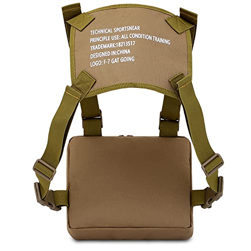 Vdones Tactical Chest Bag For Men Chest Rig Tactical Vest Molle Chest Pack Running Fanny Pack Chest Phone Holder Chest Pouch With Us Patch For Workouts Cycling Exercise Hiking #TOP2