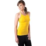 tasc performance advance supportive yoga fitness halter cami, honey lemon, small