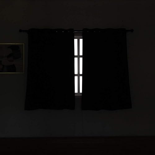 Vista 220 de Mangata Casa - Cortinas opacas para dormitorio, 2 paneles, cortinas térmicas para ventana, para sala de estar, cortinas que oscurecen. Azul marino