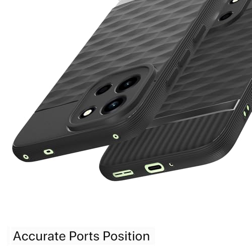 Image of Pikkme Back Cover for OnePlus Nord 6 5g Camera Protection 3D Hexa Cube Design Silicone Protective Bumper Case (Black)