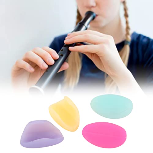 4Pcs Flute Thumb Rest Cushion Flutes Accessories Colourful Soft Silicone Finger Cover For Flute Wind Instrument #TOP3