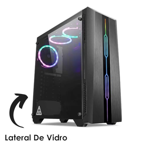 PC Gamer Completo Intel Core i7 16GB SSD 1TB Placa de Vídeo GT 730 2GB Monitor 23' com Kit Gamer - Fonte 400W Real Strong Tech glide