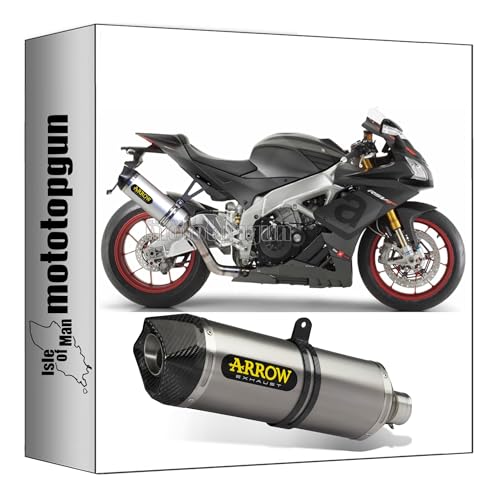 Tubo de escape Arrow Race-Tech de aluminio con fondo de carbono para moto Aprilia RSV4 RR