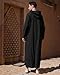 NANAMEEI Muslim Thobe Kaftan Big and Tall Abaya for Men - Marocain Caftan Black