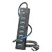 Produktbild 7-Port USB Hub 3.0 mit 50cm Kabel,USB hub 3.2 Gen1 mit 5V/3A Netzteil Port,Datenhub USB hub USB verteiler für Laptop,MacBook Pro/Mini,Surface Pro, PS,Mobile HDD, Drucker, Kamera und mehr