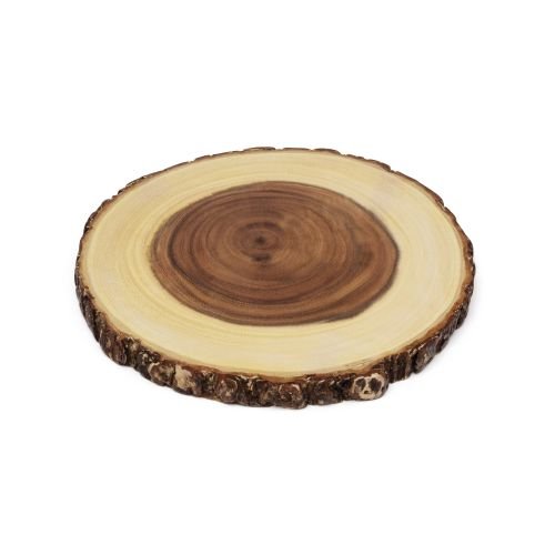 Lipper International1040B Acacia Bark Slab Board for Serving Cheese, Crackers, and Hors D'oeuvres, Tree